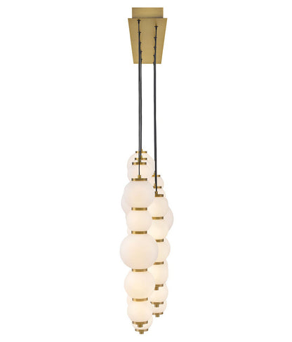 Trigo 1 - Light Steel LED Chandelier by Lisa McDennon