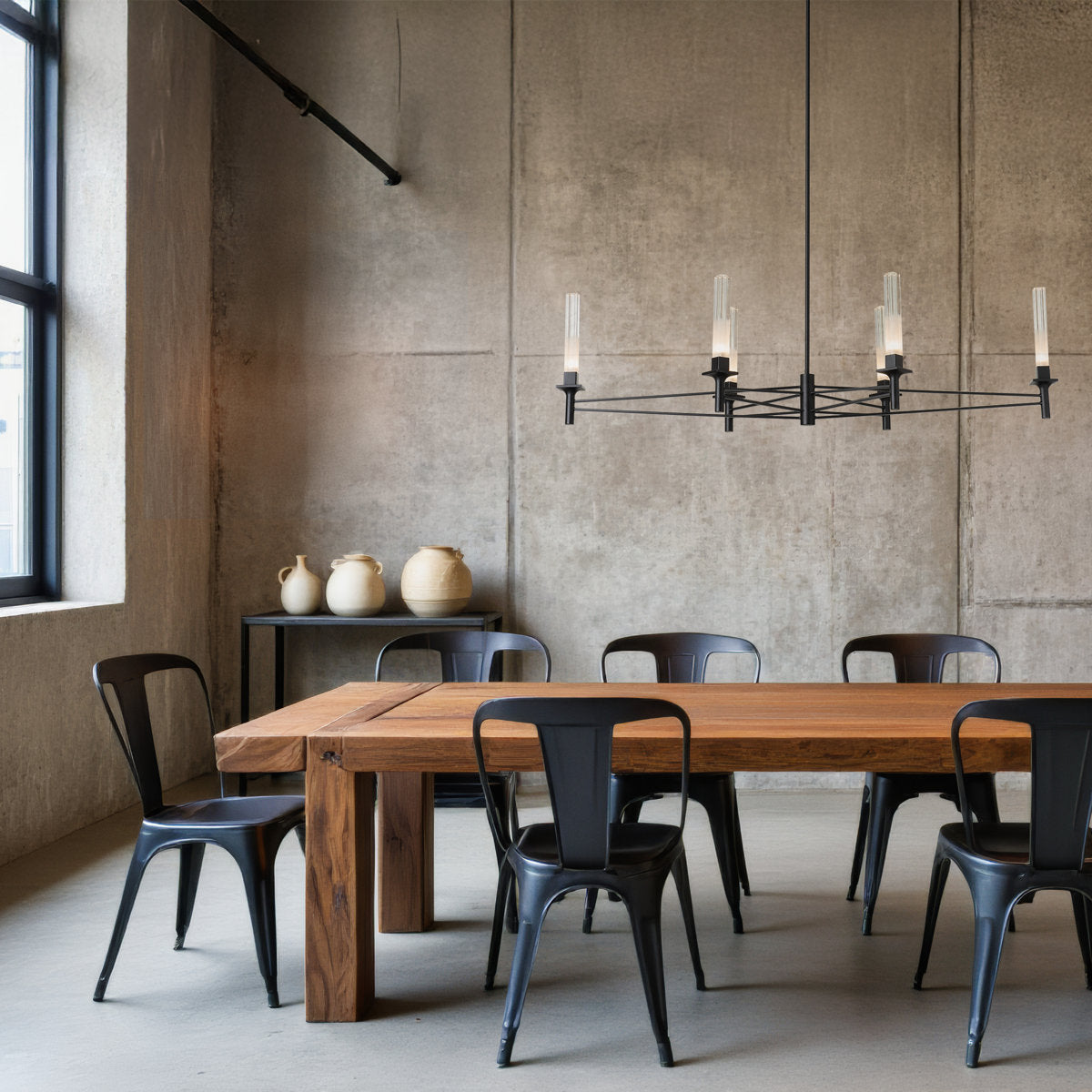 Truss 6-Arm Linear Chandelier