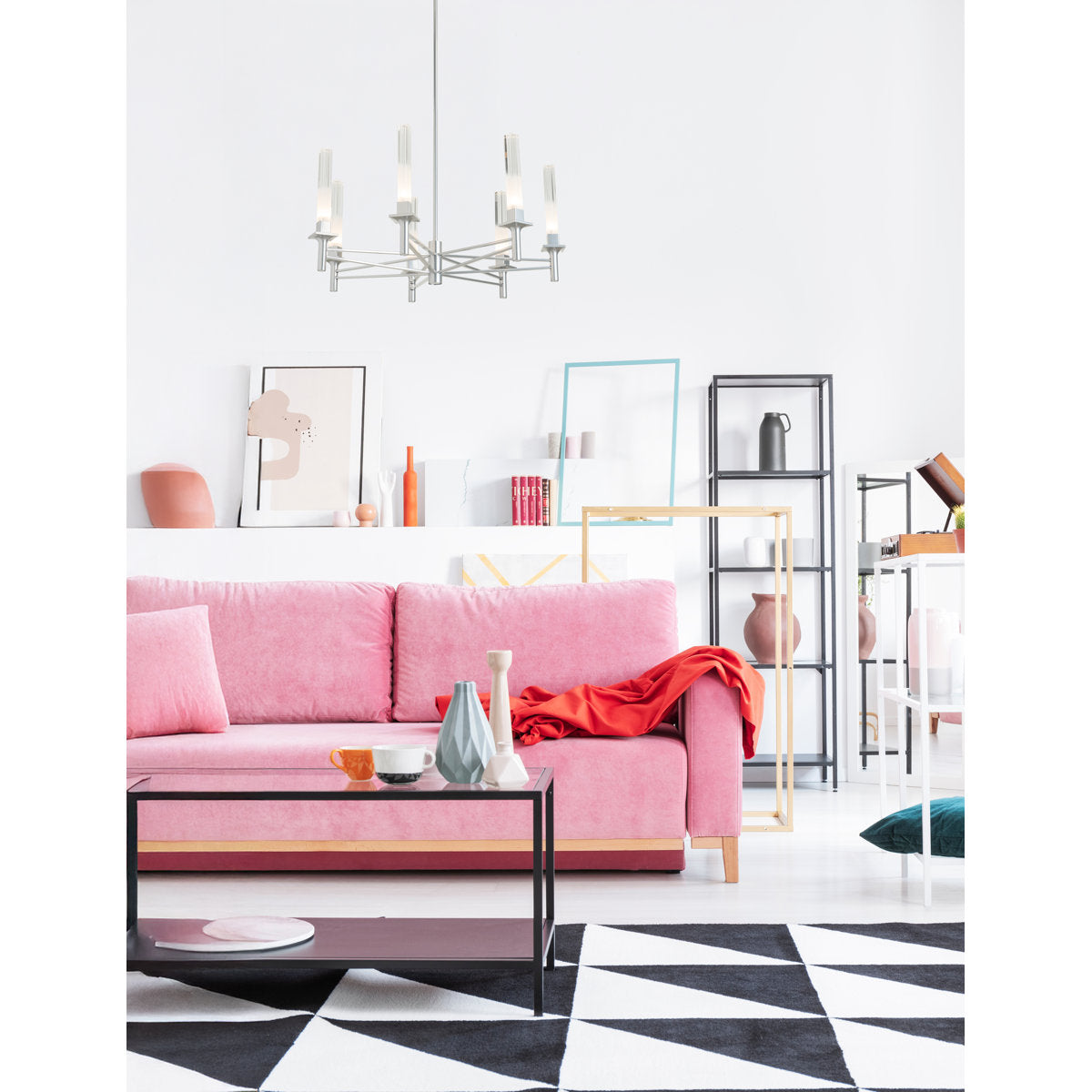 Truss 7-Arm Round Chandelier