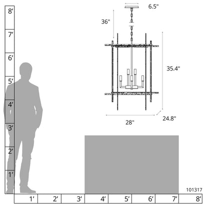 Tura - Light Rectangle Chandelier