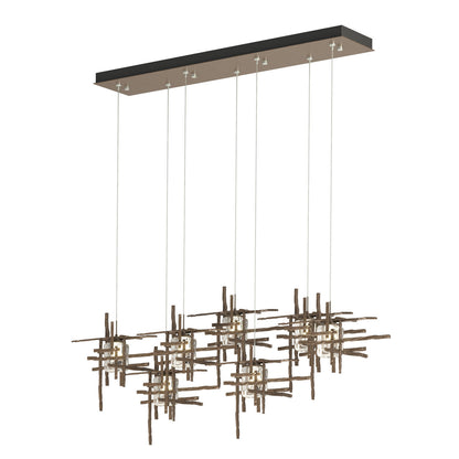 Tura 7-Light Glass Rectangular Pendant