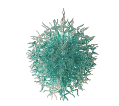 Turquoise Handmade Glass Chandelier Lighting
