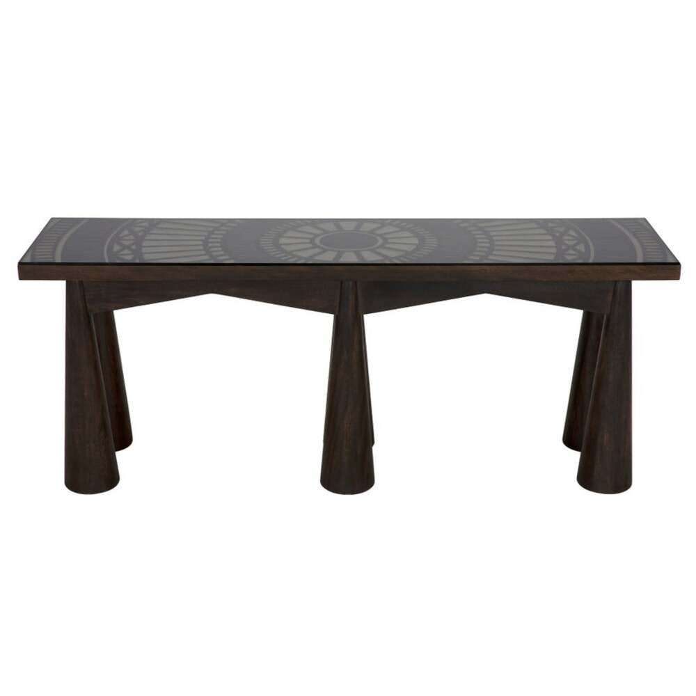 Tutankhamun 81'' W Glass Console Table