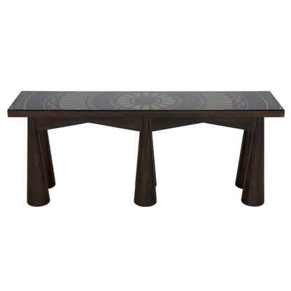 Tutankhamun 81'' W Glass Console Table