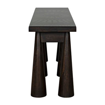 Tutankhamun 81'' W Glass Console Table