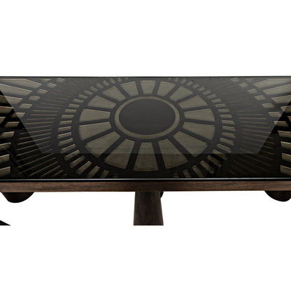 Tutankhamun 81'' W Glass Console Table