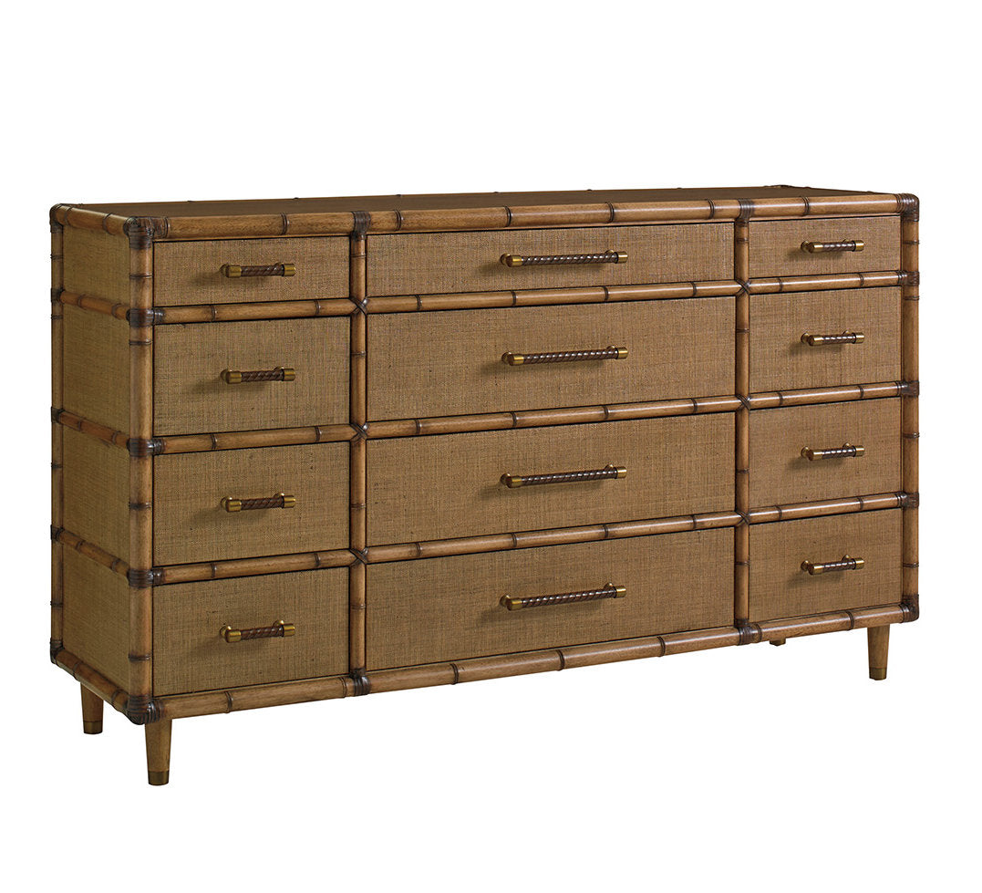 Twin Palms 12 - Drawer Solid Wood Dresser