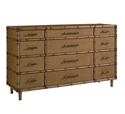 Twin Palms 12 - Drawer Solid Wood Dresser