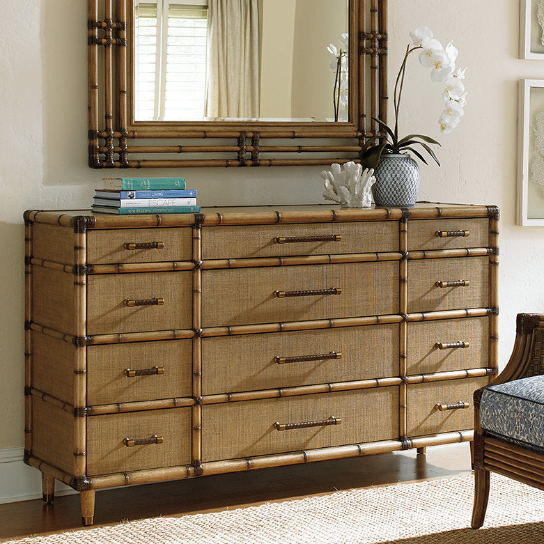 Twin Palms 12 - Drawer Solid Wood Dresser