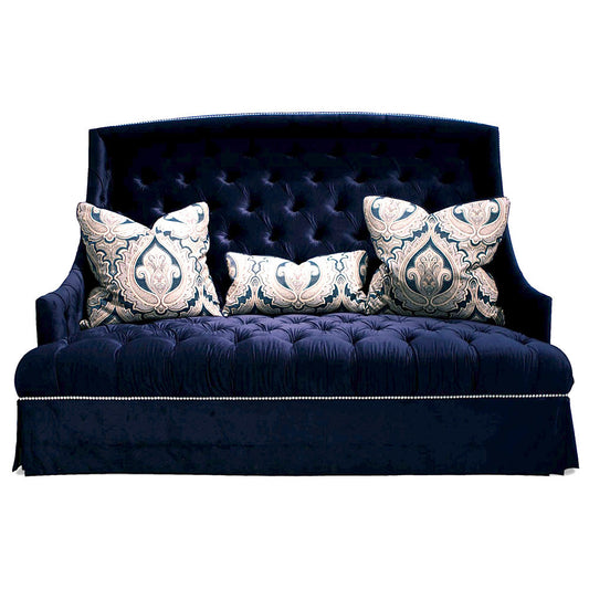 Haute House Home Ty 735 Velvet Recessed Arm Slipcovered Sofa