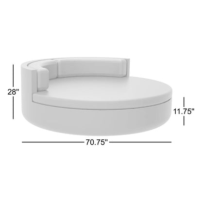 Ulm - Daybed Fixed Backrest - 70.75"Dia - Basic