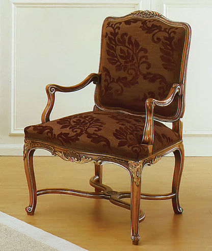 Upholstered Arm Chair in Brown