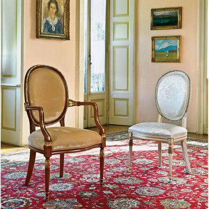 Upholstered Arm Chair in Brown