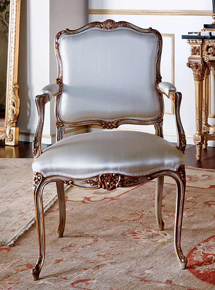 Upholstered Arm Chair in White