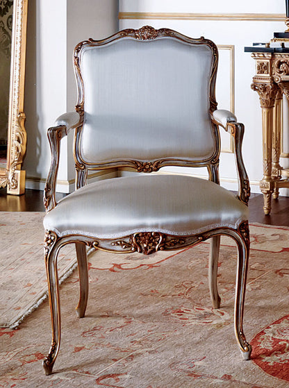 Upholstered Arm Chair in White