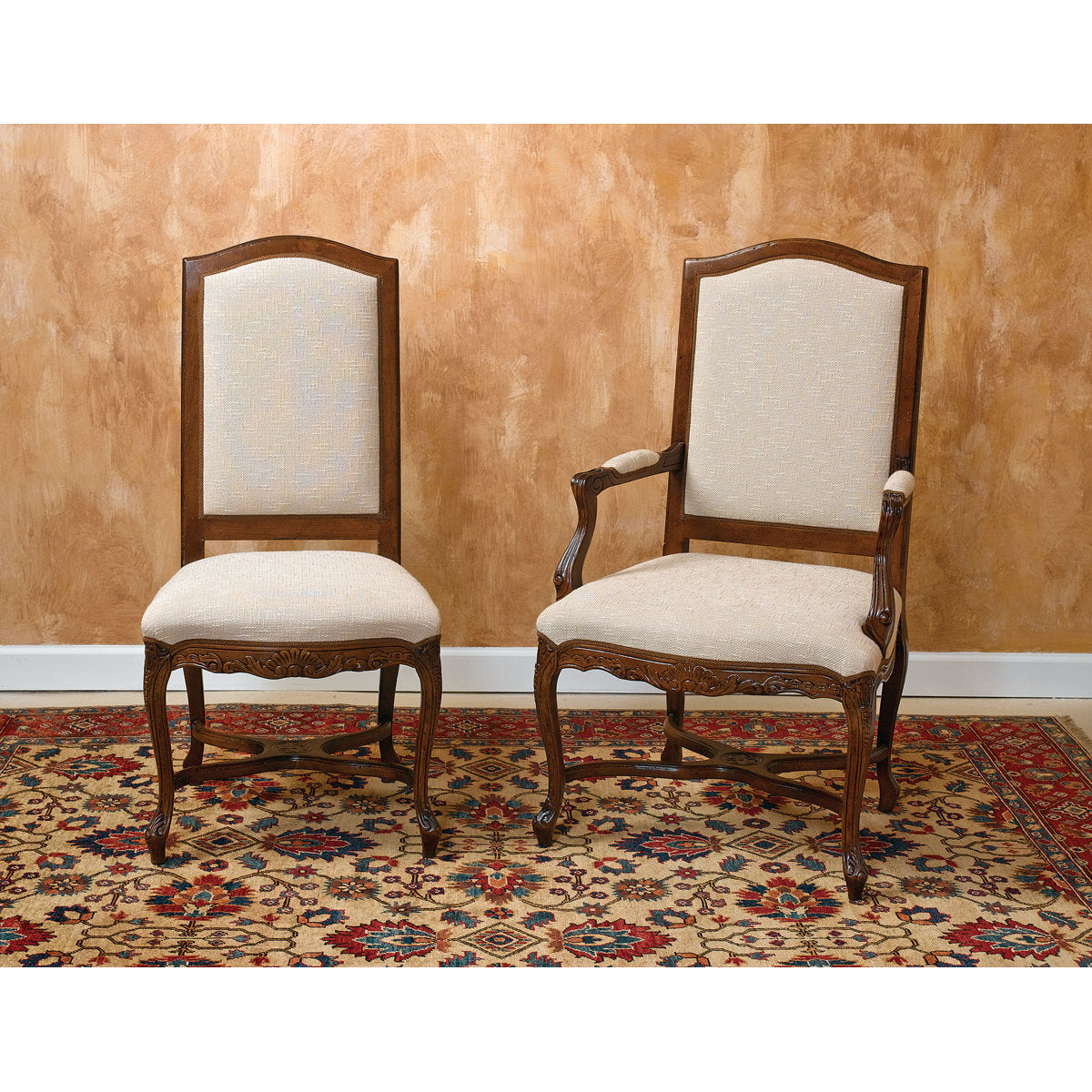 Upholstered Arm Chair in White