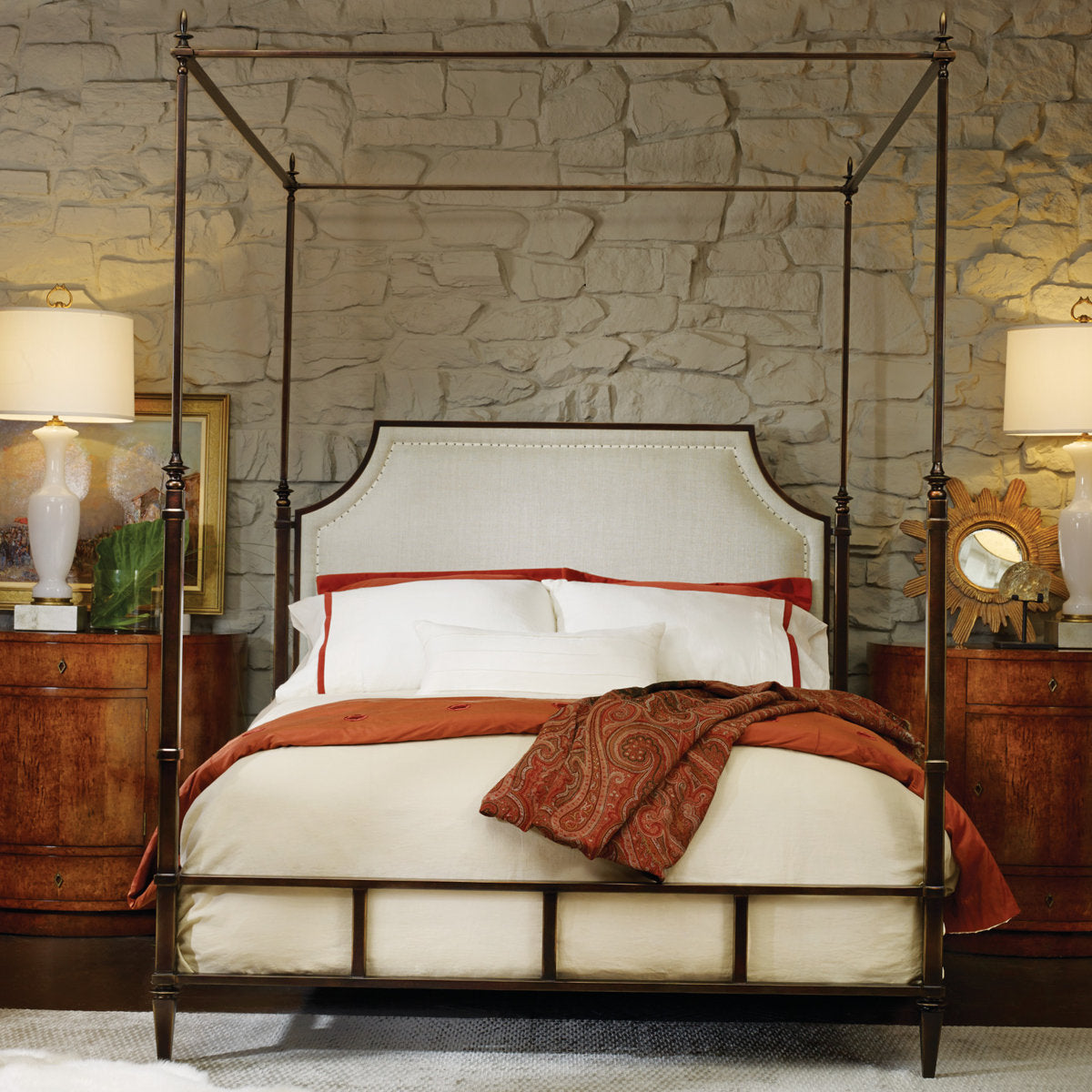 Upholstered Canopy Bed