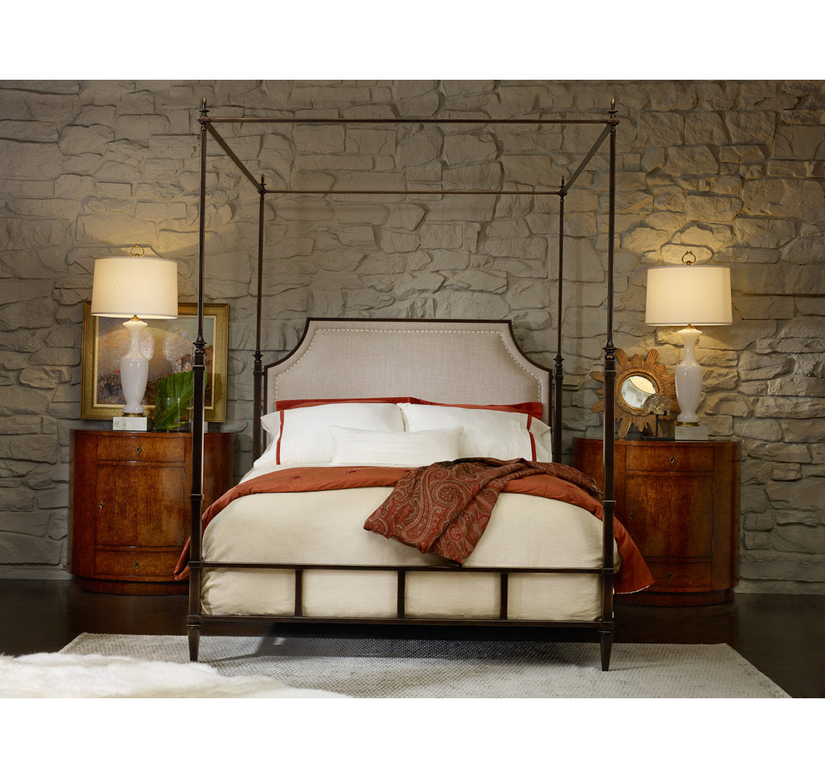 Upholstered Canopy Bed