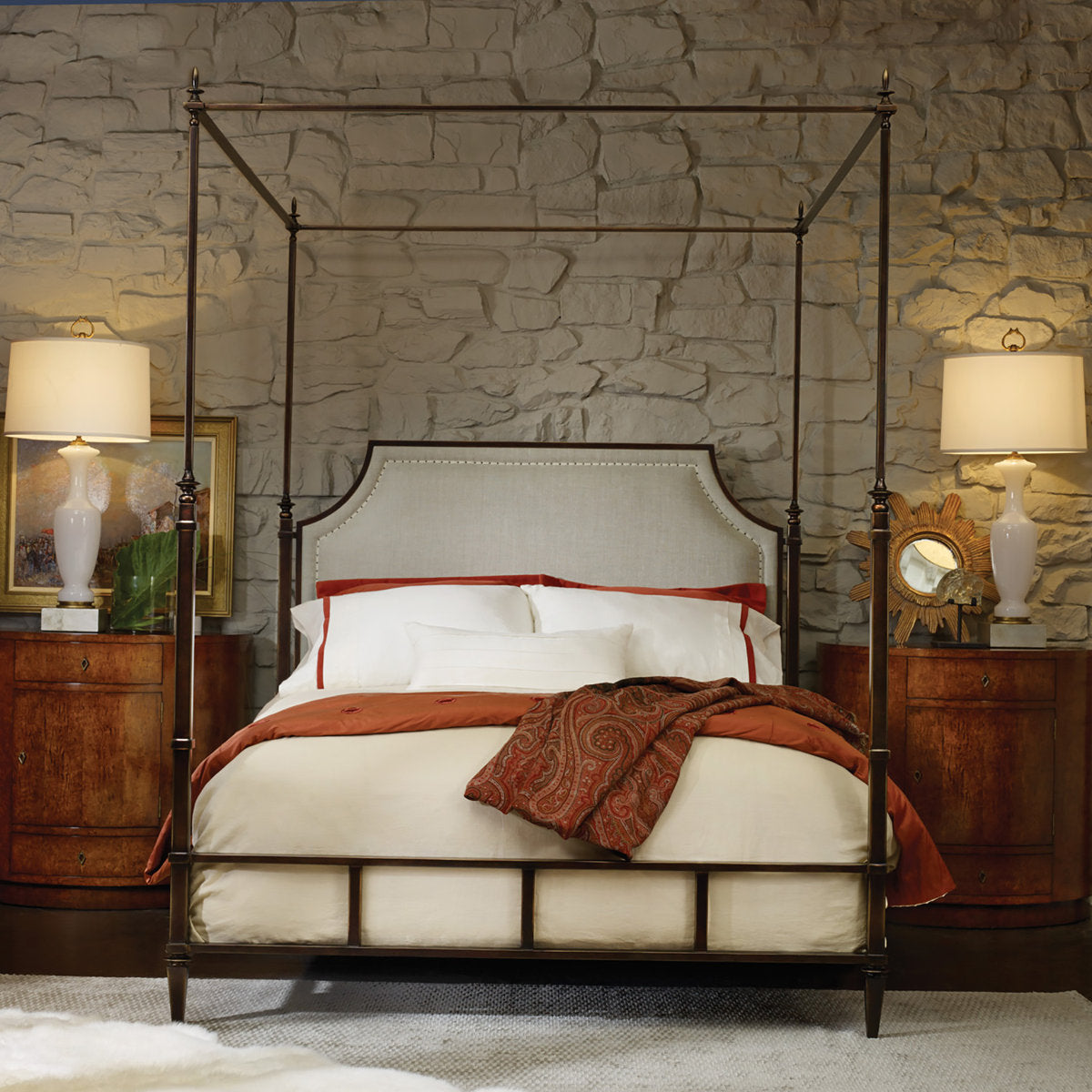 Upholstered Canopy Bed