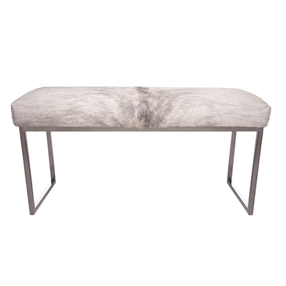 Upholstered Cowhide Bench