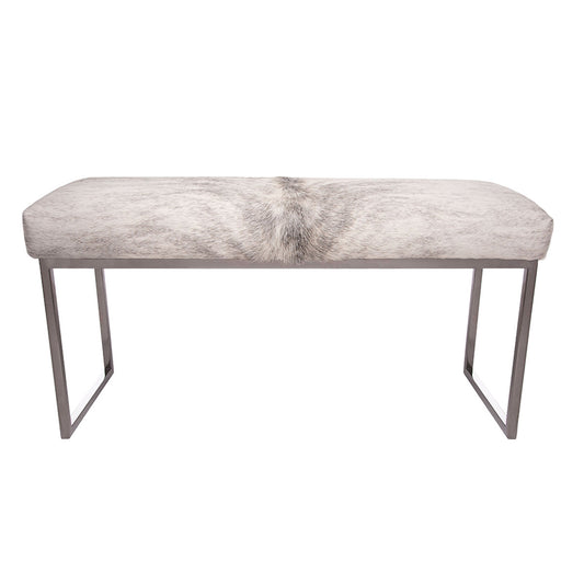 Upholstered Cowhide Bench