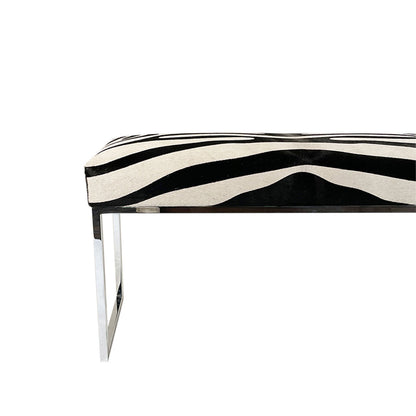 Upholstered Cowhide Bench