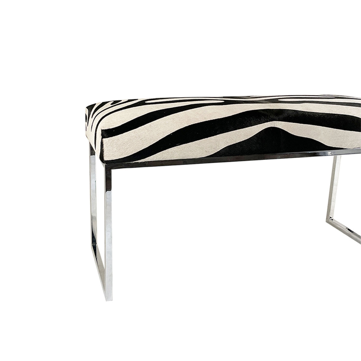 Upholstered Cowhide Bench