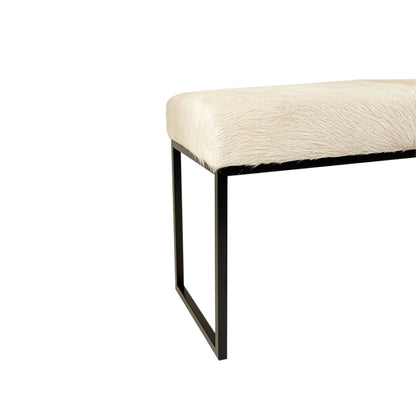 Upholstered Cowhide Bench