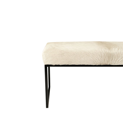 Upholstered Cowhide Bench