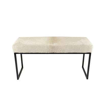 Upholstered Cowhide Bench