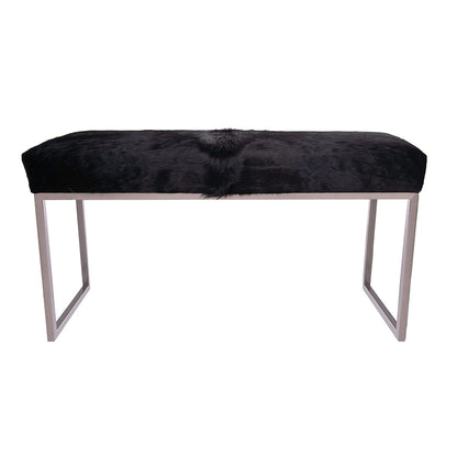 Upholstered Cowhide Bench