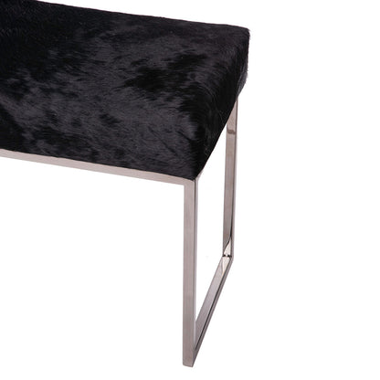 Upholstered Cowhide Bench