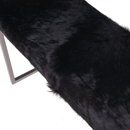 Upholstered Cowhide Bench