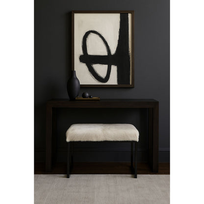 Upholstered Cowhide Bench