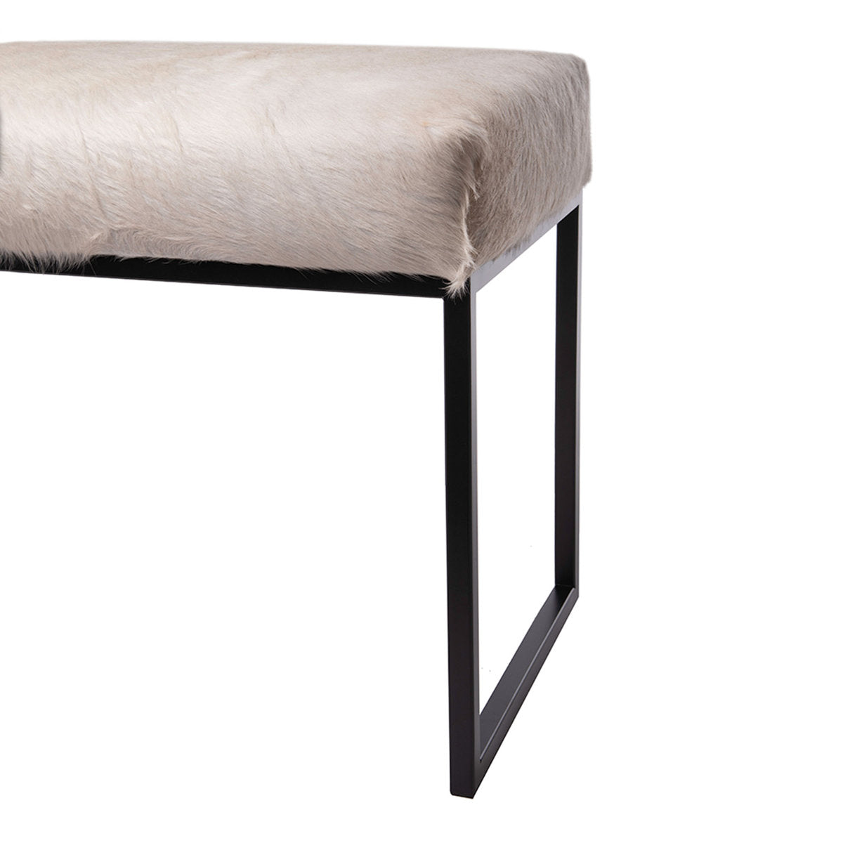 Upholstered Cowhide Bench