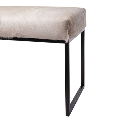 Upholstered Cowhide Bench