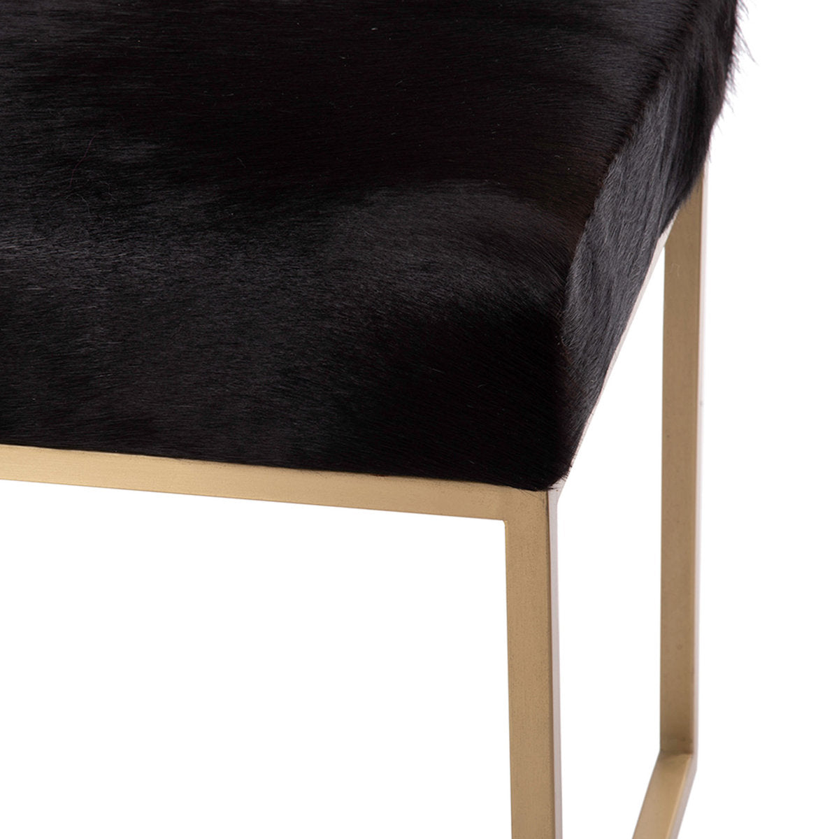 Upholstered Cowhide Bench