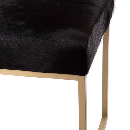 Upholstered Cowhide Bench