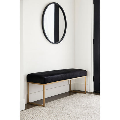 Upholstered Cowhide Bench