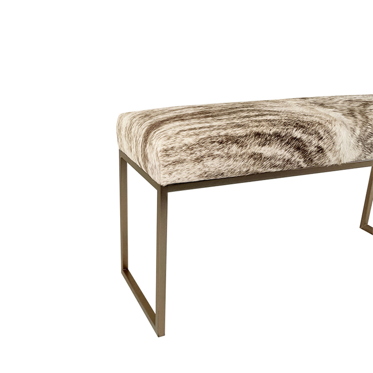 Upholstered Cowhide Stool