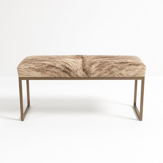 Upholstered Cowhide Stool