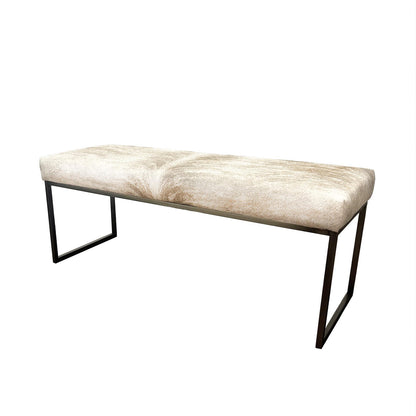 Upholstered Cowhide Stool
