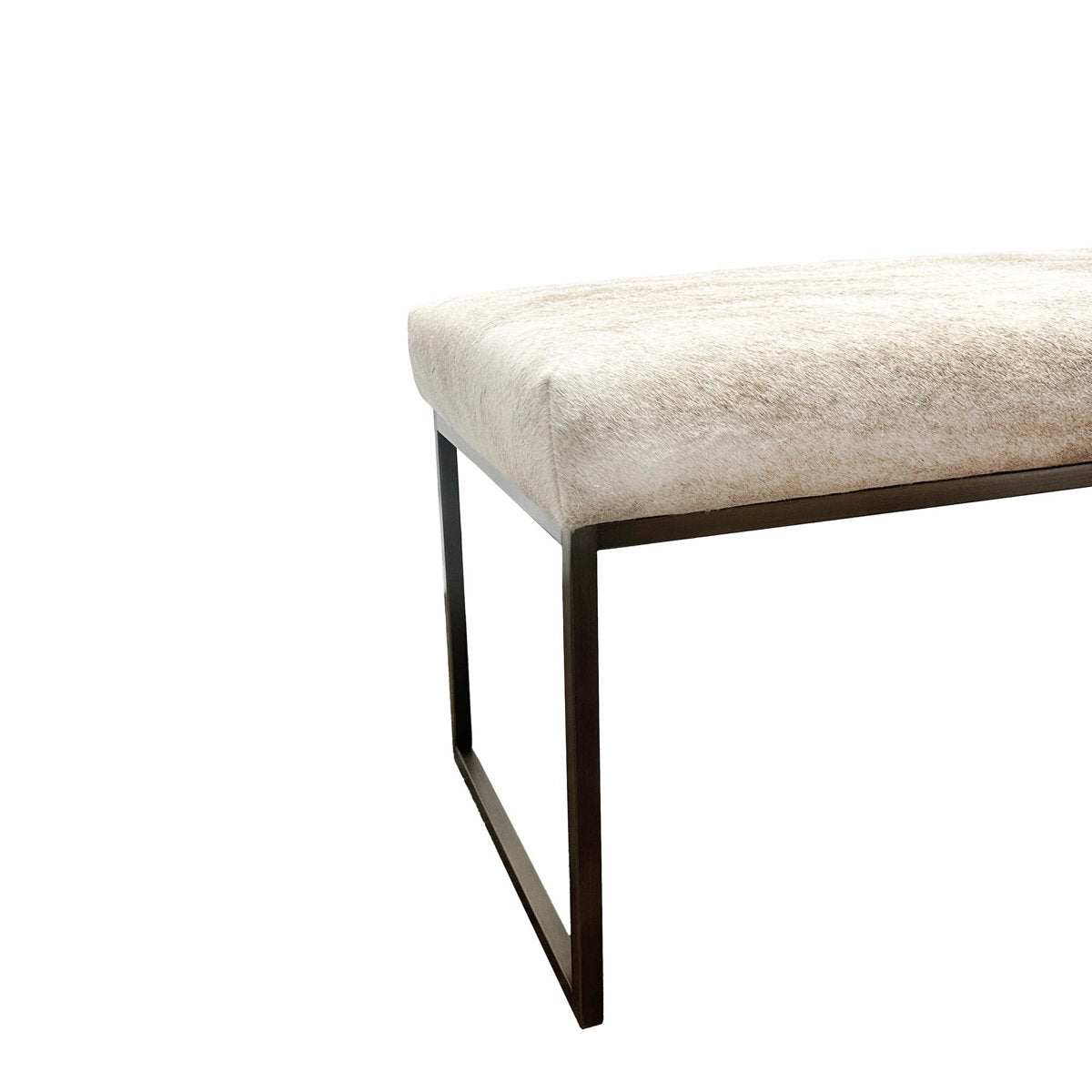 Upholstered Cowhide Stool
