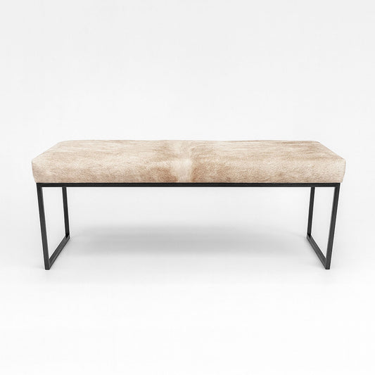 Upholstered Cowhide Stool