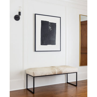 Upholstered Cowhide Stool