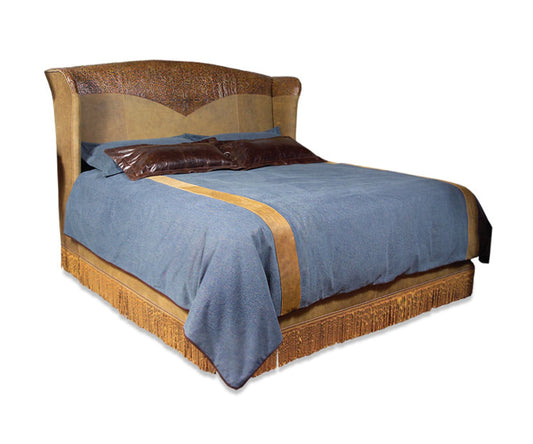 Upholstered King Wingback Bed
