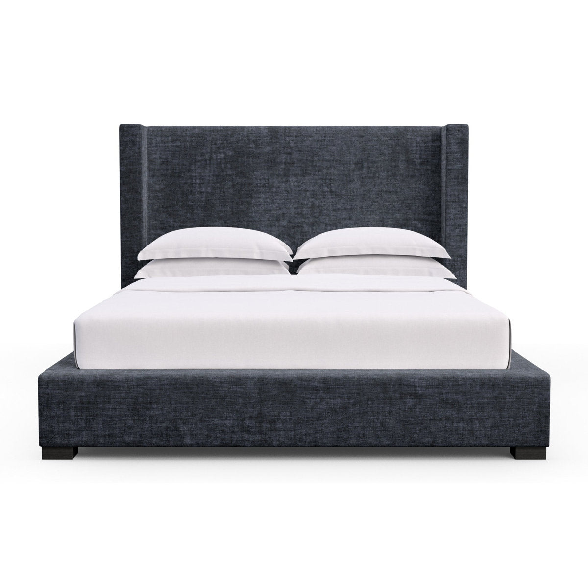 Upholstered King Wingback Bed
