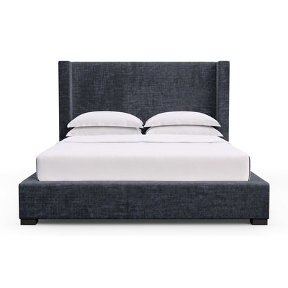 Upholstered King Wingback Bed