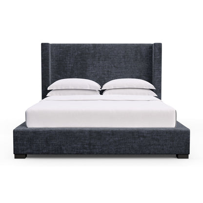 Upholstered King Wingback Bed