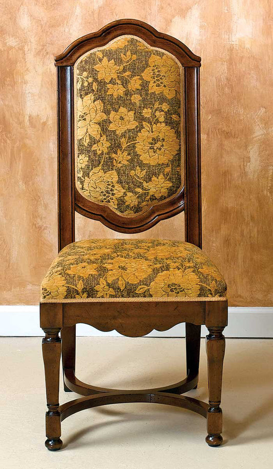 Upholstered Side Chair in Gold